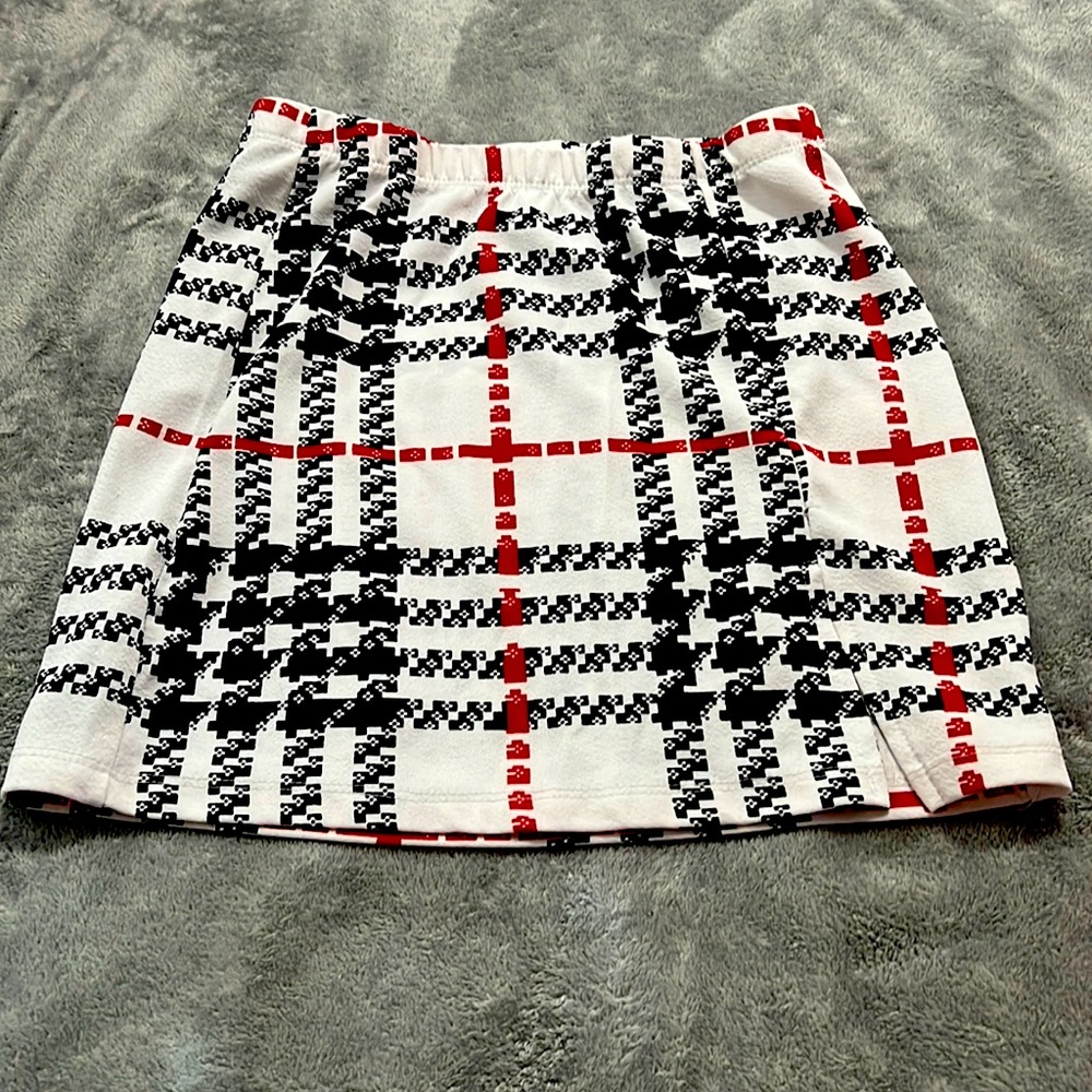 SHEIN plaid mini skirt